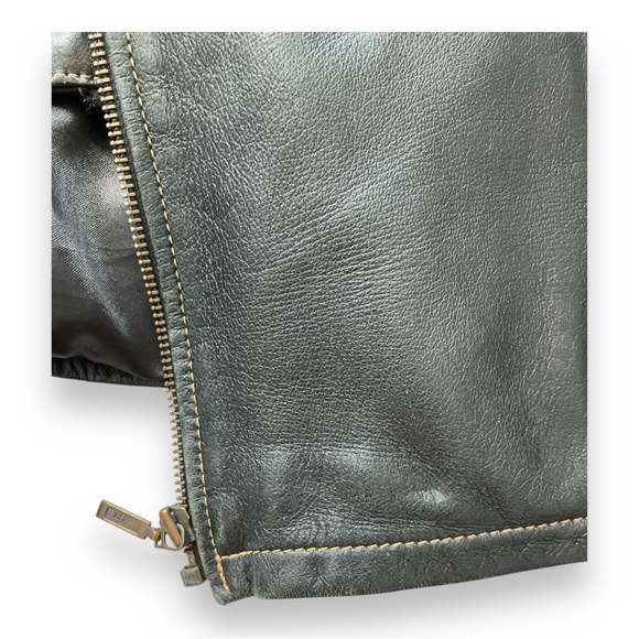 Vintage woman leather jacket with detachable lining XL - Picture 6 of 17